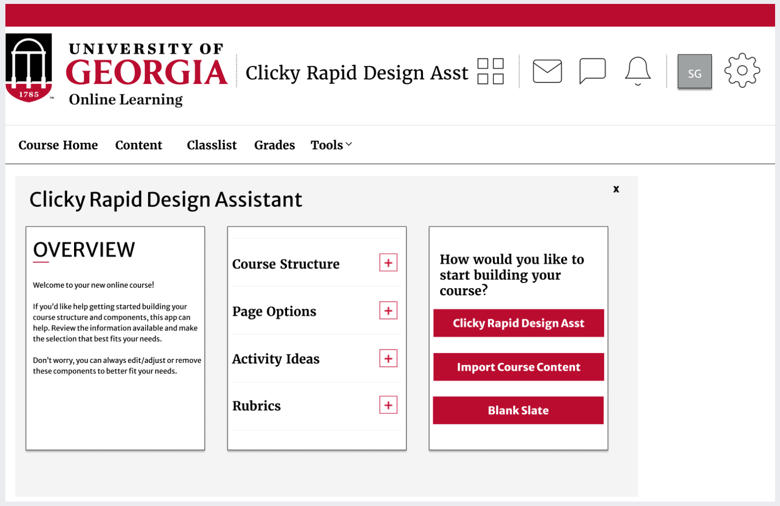 Clicky Rapid Course Design Assistant eLC Widget